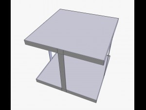 industrial square table 3D Модель