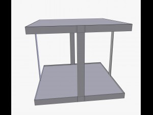 industrial square table 3D Модель