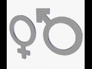gender symbols Modello 3D