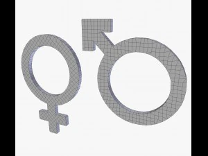 simboli di genere Modello 3D