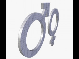 gender symbols Modello 3D