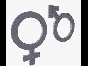 gender symbols Modello 3D