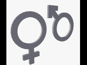 simboli di genere Modello 3D