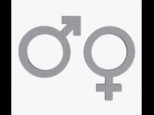 gender symbols Modello 3D