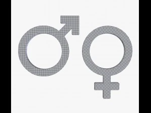 simboli di genere Modello 3D