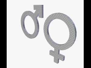 gender symbols Modello 3D