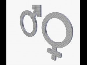 simboli di genere Modello 3D