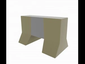 도로 장벽 3D 모델