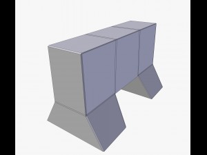 road barrier Modello 3D