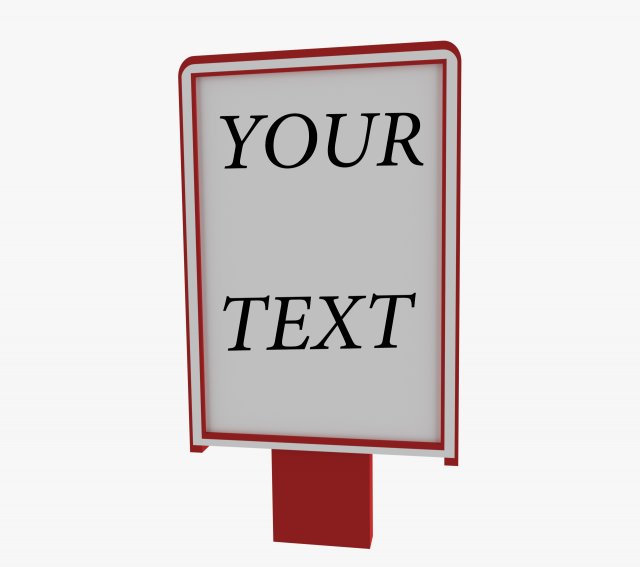 sign 3D Model .c4d .max .obj .3ds .fbx .stl .blend 