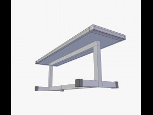 gym bench 3D 模型