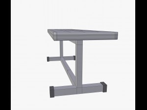gym bench 3D 模型