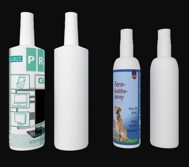 spray bottle 3Dモデル .c4d .max .obj .3ds .fbx .stl .blend 