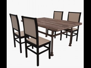 chairs and table 3D Model
