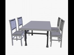 chairs and table 3D Model