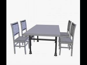 chairs and table 3D Model