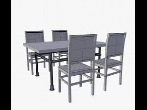 chairs and table 3D Model
