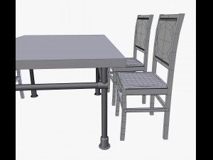 chairs and table 3D Model