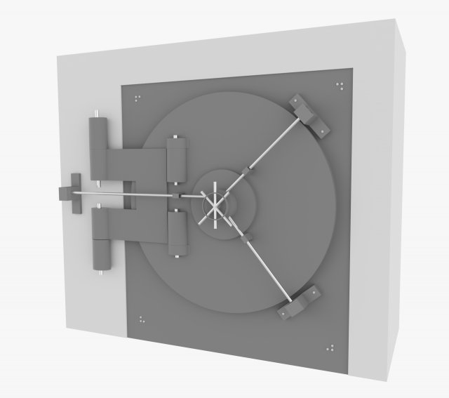 bank vault door 3D Model .c4d .max .obj .3ds .fbx .stl .blend 
