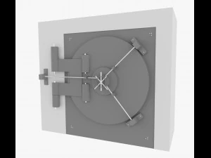 porta do cofre do banco Modelo 3D