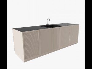 kitchen sink and wardrobe 3D Model