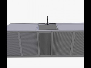 kitchen sink and wardrobe Modèle 3D