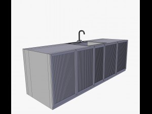 kitchen sink and wardrobe Modèle 3D