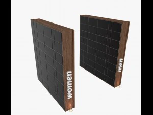 signs woman and man 3D Model