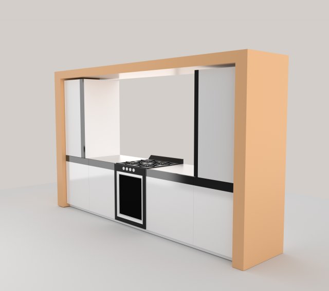 kitchen furniture Modèle 3D .c4d .max .obj .3ds .fbx .stl .blend 