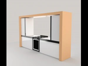 주방가구 3D 모델