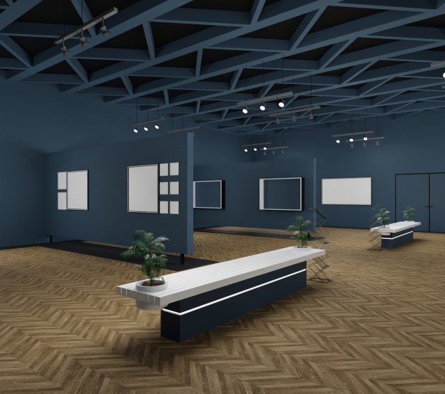 art gallery 3D 模型 .c4d .max .obj .3ds .fbx .stl .blend 