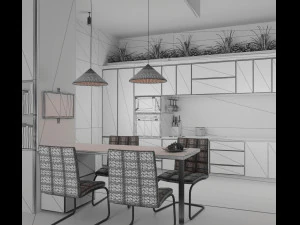 la cucina Modello 3D