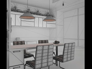 la cucina Modello 3D