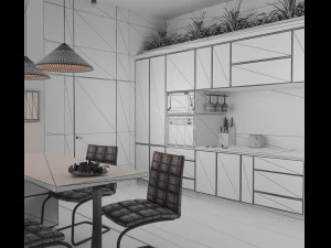 la cucina Modello 3D