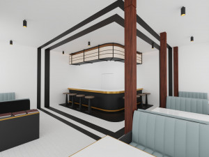 modern cafe 3D Модель