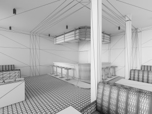 modern cafe 3D Модель
