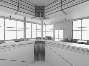 modern cafe 3D Модель