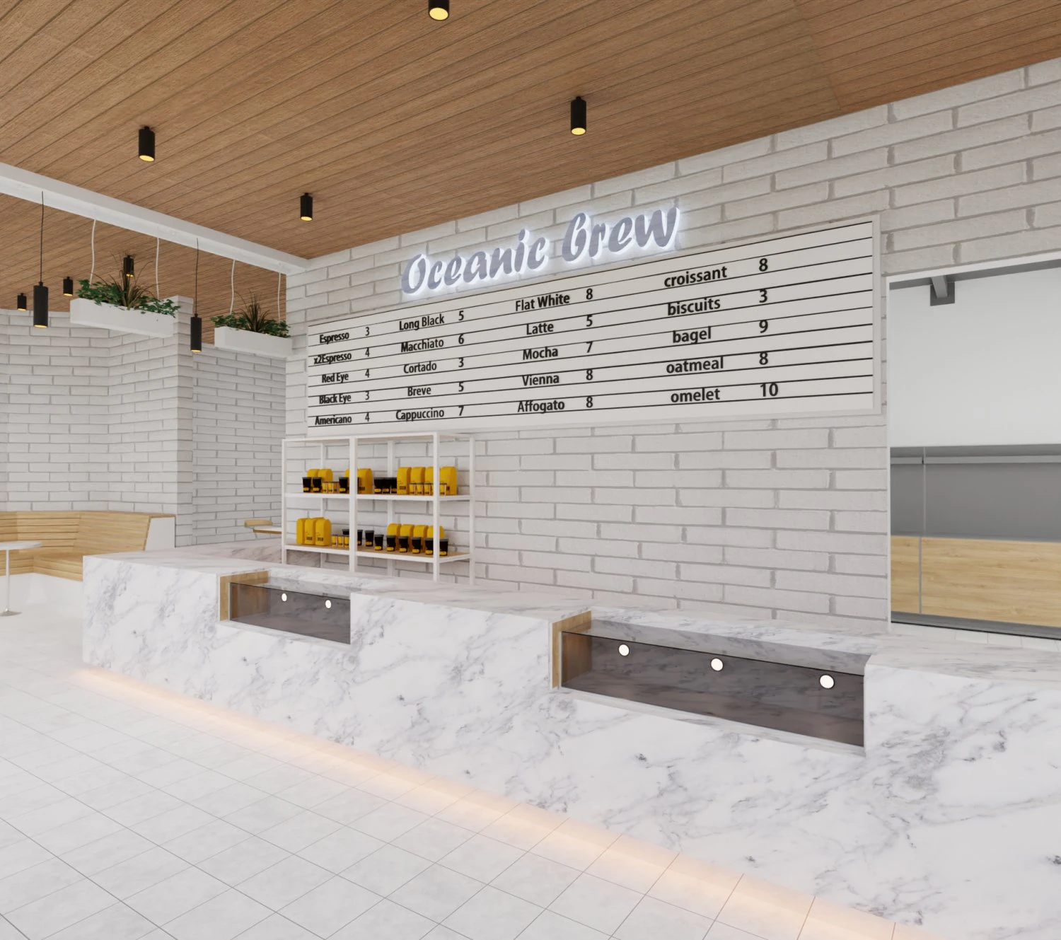 coffee shop 3D Model .c4d .max .obj .3ds .fbx .stl .blend 