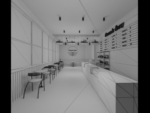 coffee shop Modelo 3D