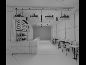 coffee shop Modelo 3D