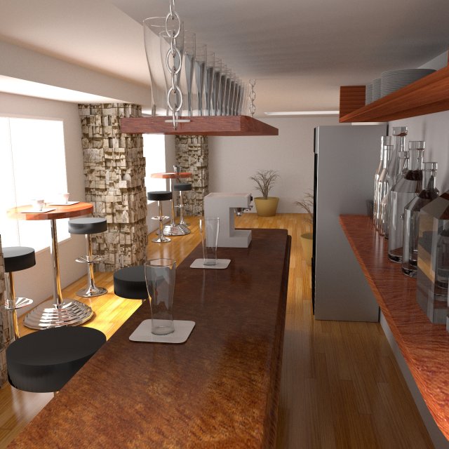 restaurantbarcafepub 3D Model .c4d .max .obj .3ds .fbx .stl .blend 