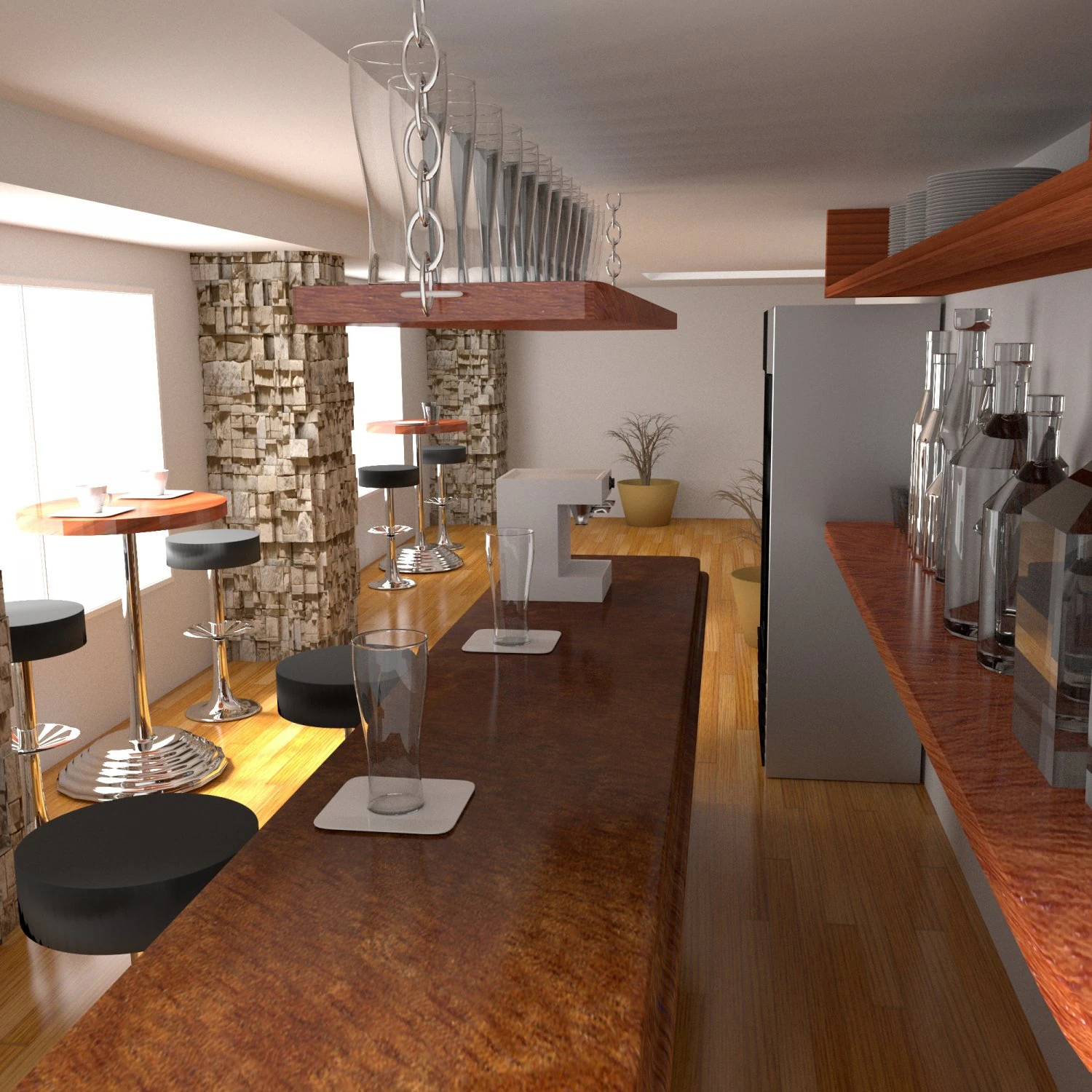 レストランバーカフェパブ 3Dモデル .c4d .max .obj .3ds .fbx .stl .blend 