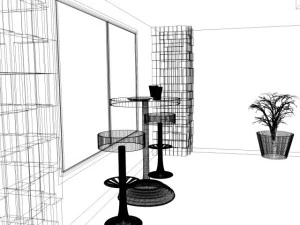 レストランバーカフェパブ 3Dモデル