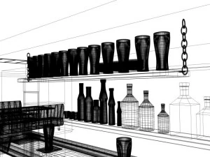 レストランバーカフェパブ 3Dモデル
