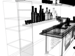 レストランバーカフェパブ 3Dモデル