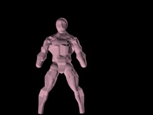 man  robotic man  armour 3D Model