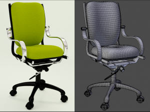 3 chairs set 3D 모델