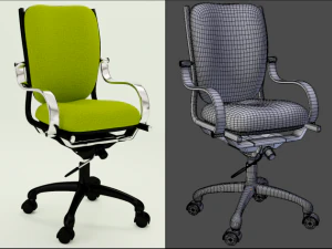 3 chairs set 3D Model