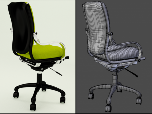3 chairs set 3D 모델