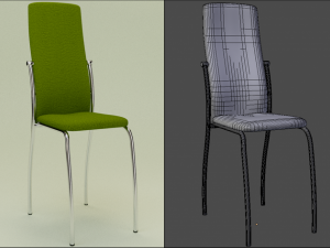 3 chairs set 3D 모델